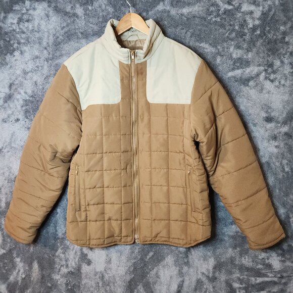 Nomad Jacket Men XL Brown Tan Josiah Quilted Puffer Full Zip Outdoor Winter Cozy - Picture 2 of 11